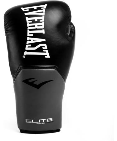 Buy Everlast Unisex Adult Boxing Gloves Pro Style Elite 12oz - Black/Grey | International Shipping Available - Buy Online on GoSupps.com