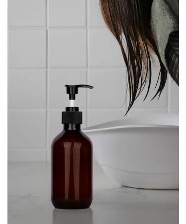 Yebeauty 10oz Pump Bottles Dispenser 2-Pack - Refillable Plastic Containers for Lotion, Soap, Shampoo - Brown 300ml - Multipurpose Cosmetic, Kitchen, Bathroom - Buy Online on GoSupps.com