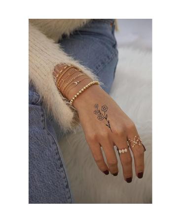 CARGEN Realistic Temporary Tattoo 10 Sheets - Wild Flower Floral Bouquet Stickers for Women and Girls - Buy Online on GoSupps.com