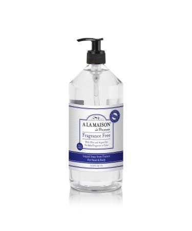 A LA MAISON Frangrance Free Natural Hand Wash Made with Essential Oils - Biodegradable Plant-Based Vegan Cruelty-Free 33.8 Fl Oz (Pack of 1)