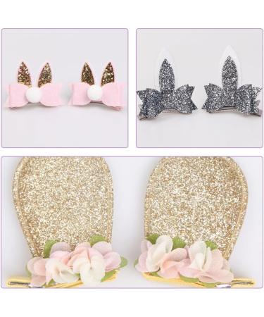 Beaupretty 6 Pairs Easter Bunny Hair Clips Rabbit Ear Hair Clips Sequin Bunny Hair Barrettes for Easter Party - Buy Online on GoSupps.com