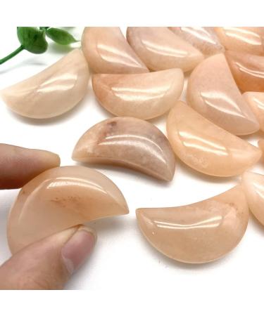 Natural Crystal Natural Pink Urine Crystals Stone Carved Moon Shaped Smooth Stone Crystals Room Decoration Natural Luster - Buy Online on GoSupps.com