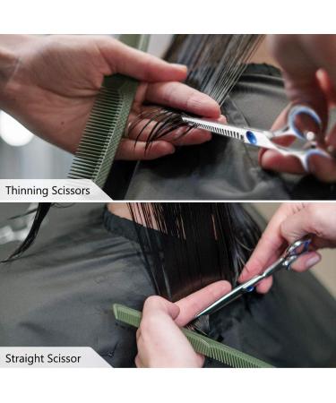Hair Scissors Owlbbabies Professional Hair Cutting Kit Includes Straight Scissors and Thinning Shears for Men Women Kids Stainless Steel Hair Styling Cutting Shears Set for Barber Salon and Home - Buy Online on GoSupps.com