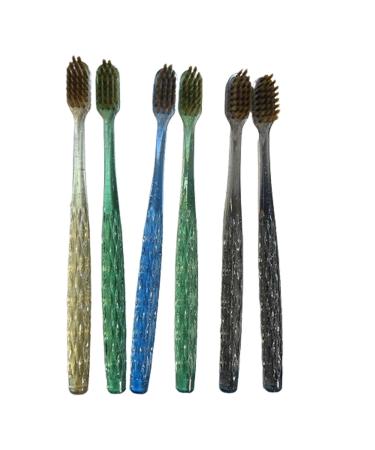 Portable soft toothbrush bristle cleaning toothbrush collection cleaner 6 pieces soft dental floss portable toothbrush pack toothbrush set for family