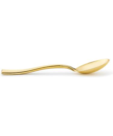 Gold Mini Spoons - 36 Count Disposable 4 inch Tiny Spoons for Desserts, Appetizers, and Tastings - Elegant Gold Plastic Utensils by Posh Setting - Buy Online on GoSupps.com