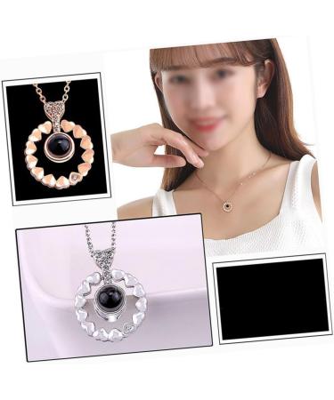 CALLARON 100 Necklaces A Necklace Womens Necklace Rose Gold Necklace Heart-shaped - Buy Online on GoSupps.com