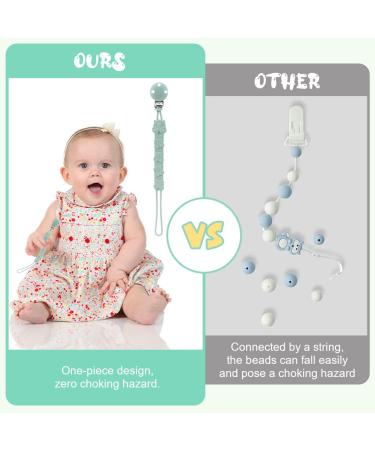 Vicloon Silicone Pacifier Chain - 4 Pack Baby Pacifier Clip for Boys & Girls | Cute Animal Design Gift - Buy Online on GoSupps.com