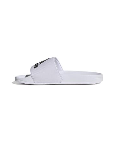 adidas Unisex Adilette Shower Logo Slide Sandal 42 EU Ftwr White Core Black Ftwr White