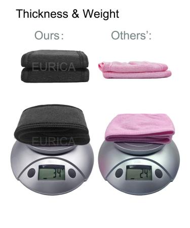 Spa Headband Hair Wrap - Pack of 5 Black Non-Slip Makeup Towels | Stretchable & Washable - Buy Online on GoSupps.com