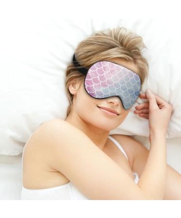 Mermaid Scales Sleep Mask for Women | Adjustable Eye Shades Cover | Comfortable & Stylish Sleep | International Shipping - Buy Online on GoSupps.com