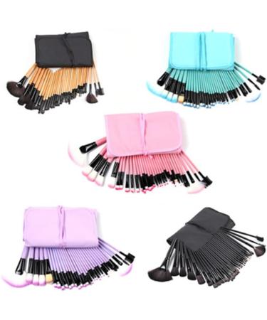 JHion 32 Pcs Synthetic Foundation Powder Concealers Eye Shadows Makeup Brush Sets Pink - Buy Online on GoSupps.com