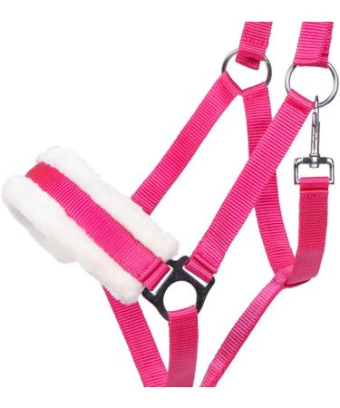 NETPROSHOP Solid Padded Horse Halter - Adjustable Mini Shetty to Full Size - Pink Color - Buy Online on GoSupps.com