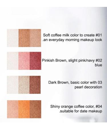 Waterproof Gradient Shimmer Eyeshadow 3color Stick Waterproof Shimmer Gradient Tricolor Eyeshadow Stick Effortless Eye Makeup 03Brown - Buy Online on GoSupps.com