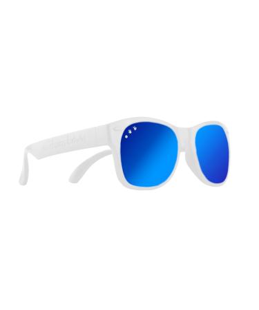 Roshambo Toddler Shades age 2-4years 100% UVA/UVB Protection Completely Unbreakable Sunglasses White/Blue