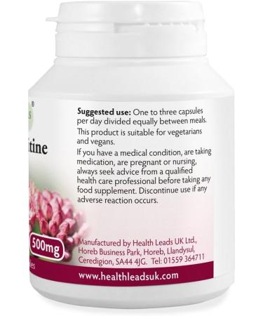 Clean Acetyl L Carnitine (ALCAR) 500mg x 90 Capsules - Additive & Filler Free Supplement from Wales - Buy Online on GoSupps.com