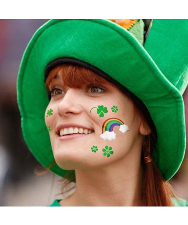 St. Patrick's Day Shamrock Tattoos Stickers - 20 Temporary Sheets for Parade & Party Decor - Buy Online on GoSupps.com