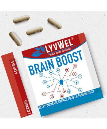 Brain Boost Capsules - Advanced Cognitive Enhancer for Focus Energy & Clarity - 5-Pack | Shop Internationally - Buy Online on GoSupps.com