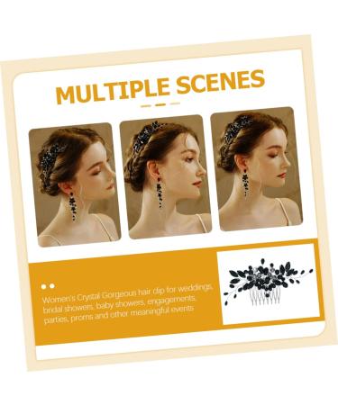 Angoily Crystal Side Hair Comb Bridesmaid Hair Accessories Bride Hairpiece Bride Headdress Wedding Bride Headpieces Hair Accessories for Bride Prom Tiara Decorate Alloy Girl - Buy Online on GoSupps.com