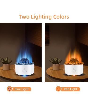 Buy McBazel Volcano Aroma Diffuser - 560ml with Timer Light Change & Remote Control | EU Connector - White/Crack - Buy Online on GoSupps.com