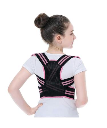 Adjustable Posture Corrector Back Support Belt Orthopedic Corset Spine Back Lumbar Shoulder Braces Pink L