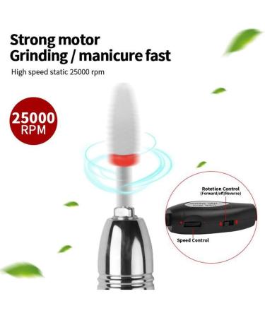 Electric Nail Drills Professional Efile Nail Drill Kit for Acrylic Gel Nails Portable Nail File Drill Manicure Pedicure Polishing Shape Tools Nail Buffer Manicure Ped Green - Buy Online on GoSupps.com