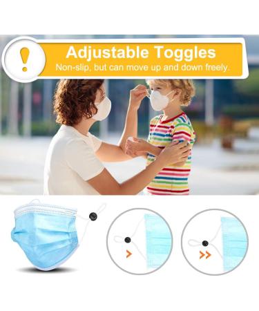 200pcs Elastic Cord Locks Toggles for Drawstrings - Silicone Round Cord Stops - Non-Slip Adjustable Buckler - Mask Adjuster for Suppliers - White 100pcs Black 100pcs - Buy Online on GoSupps.com