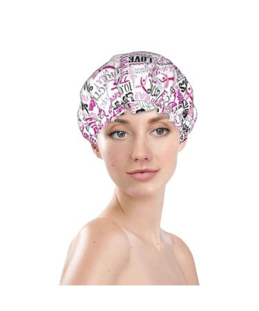 Gymnastics Pink Printed Waterproof Shower Cap for Women - Fits All Head Sizes and Hair Textures - Buy Online on GoSupps.com