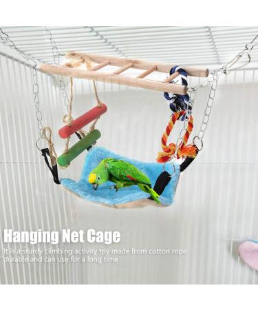Hamster Swing Small Animal Suspension Bridge Squirrel Hanging Bed Hammock Stair Ladder Toy for Gerbil Rat Mouse Bird Parrots - Buy Online on GoSupps.com
