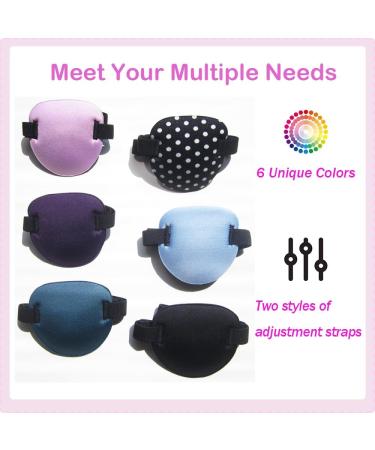 Buy 6 Pcs Medical Eye Patches for Adults & Kids | 3D Soft Adjustable Eye Patches for Lazy Eye - Black Purple & More Colors - Buy Online on GoSupps.com