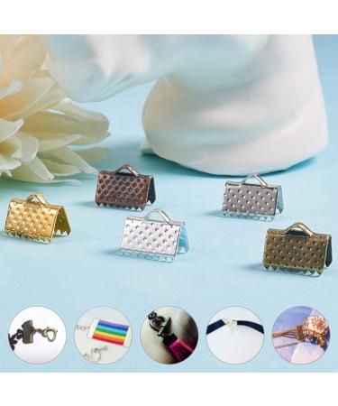 PandaHall 400PCS 5 Color Iron Ribbon Ends for Jewelry Making - 10x7mm - Buy Online on GoSupps.com