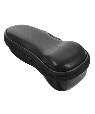 Lurrose 1st storage box clipper bag razor protective cover razor hard case razor barazor travel bag shaving shaver shaving bag portable man PU leather suitcase