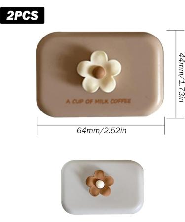 Buy 2Pcs Flower Contact Lens Cases with Mirror - Portable Holder & Applicator for Travel | Durable Everyday Use & Outdoor Activities - Buy Online on GoSupps.com
