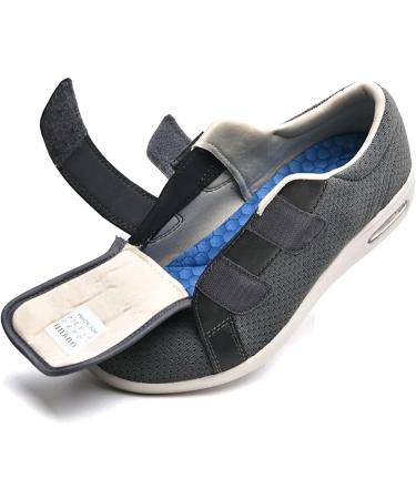 KXSM Men's Therapeutic Diabetic Shoes for Wide Swollen Feet - Khaki 40 | Plantar Fasciitis & Heel Pain Relief, Non-Slip Design - Buy Online on GoSupps.com