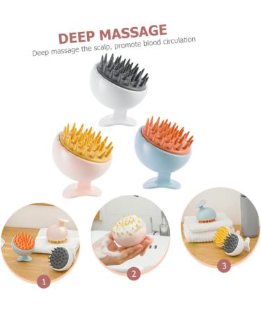Magiclulu 3-Piece Silicone Shampoo Brush Set | Scalp Massager & Peeling Head Washer for Hair Care | International Shipping Available - Buy Online on GoSupps.com