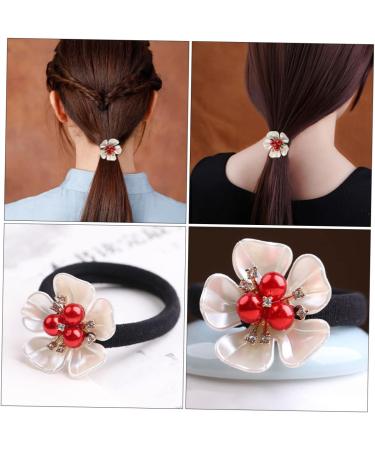 FRCOLOR hair accessories hair rope Multi- Petal Hair Ring pearl hair tie Premium Hair Scrunchies elastic hair rope elastic hair bands Christmas Miss Synthetic Shell Flower Resin Jiangnan - Buy Online on GoSupps.com