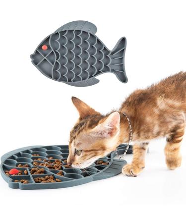 HIYATO Pet Fun Mat Slow Portable Dog Feeder Bowl Lick Mat- Cat Slow Feeder Dog Bowl Non Slip Puzzle Bowl - Anti-Gulping Pet Slower Food Feeding Dishes - Interactive Bloat Stop Pet Bowls