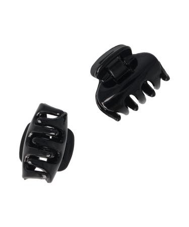 Solida Essentials water wave clip small metal-free black 2 pieces