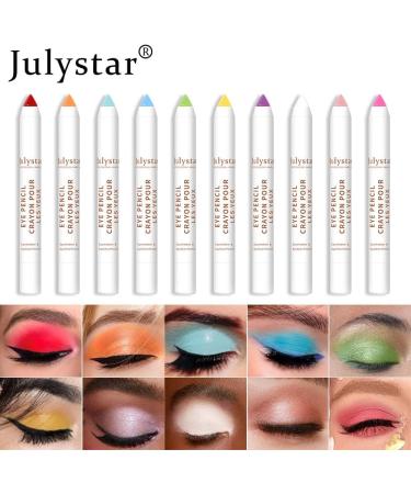  Julystar Interookie Make-Up Colour Eyeshadow Monochrome Polarized Stick Makeup Beauty Eyeshadow Matte Gloss Cosmetic (A04#) - Buy Online on GoSupps.com
