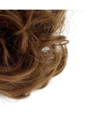 Artificial Elastic Wavy Curly Hair Donut Curly Hair Curls For Women Wig Head Dark Brown Ponytail Curly Hair 6inches 1pieces 30