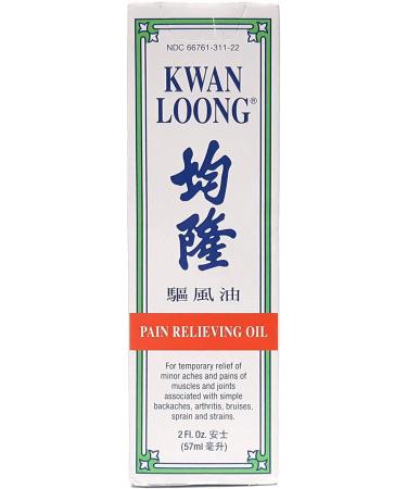 Kwan Loong Pain Relieving Medicated Oil, 2 oz.  Muscle Relief Menthol Oil  Recommended for Back Pain, Arthritis, Shoulders, Knee, Joint Discomfort, & Neck Pain  Sore Muscle Massage Oil 2 Fl Oz (Pack of 1)