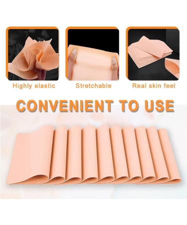 TONBAO 20 Sheets Double Sided Tattoo Practice Skins - Soft Silicone for Beginners & Experienced Artists | 7.4x5.6in | 20pcs Fake Tattoo Skin Blanks - Buy Online on GoSupps.com