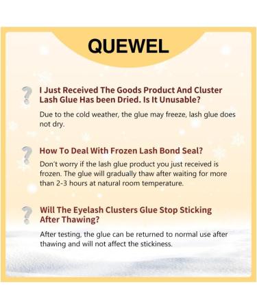 QUEWEL Cluster Lashes Glue | DIY Eyelash Extensions Adhesive & Sealant | Waterproof Black Eyelash Glue for Individual Lashes | Super Strong Hold 5ml+5ml - Buy Online on GoSupps.com
