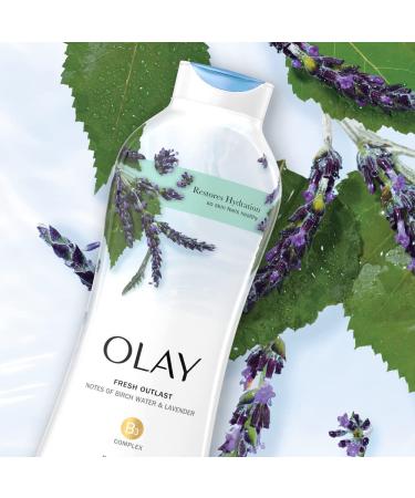 Olay Fresh Outlast Purifying Birch & Lavender Body Wash 22 Fl Oz - Pack of 4 - Buy Online on GoSupps.com