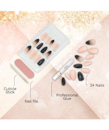 Ardell Nail Addict Premium Black Stud & Pink Ombre - 0.07 oz (2g) - Trendy Nail Art - Buy Online on GoSupps.com