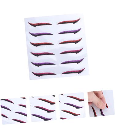POPETPOP 12 Pairs Glitter Eyeliner Sticker Eye Patch Natural Woman - Buy Online on GoSupps.com