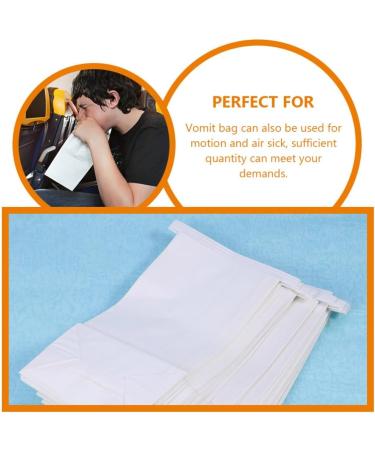 Healvian Disposable Vomiting Bags - 50pcs Travel Vomit Bags for Car Motion, Pregnancy, Chemo & Nausea - Coated Paper Throw-up Bags - Buy Online on GoSupps.com