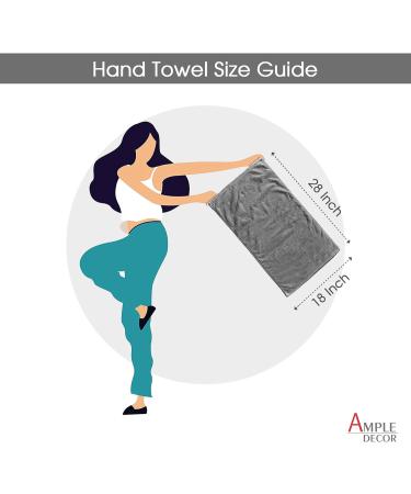 Ample Decor 600 GSM Hand Towel Pack of 2 - 100% Cotton, Oeko Tex Certified, Red 18x28 Inch - Soft & Absorbent for Hotel, Spa, Gym - Machine Washable - Premium Quality - Buy Online on GoSupps.com