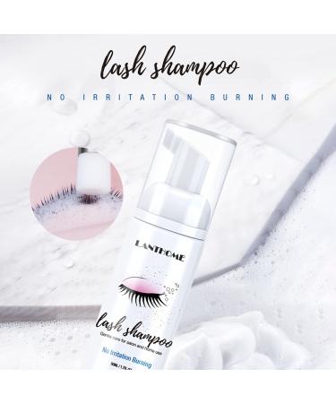 Eyelash Cleaner Foam - Gentle Makeup Remover & Shampoo with Brush | 50ml International Shipping - Buy Online on GoSupps.com