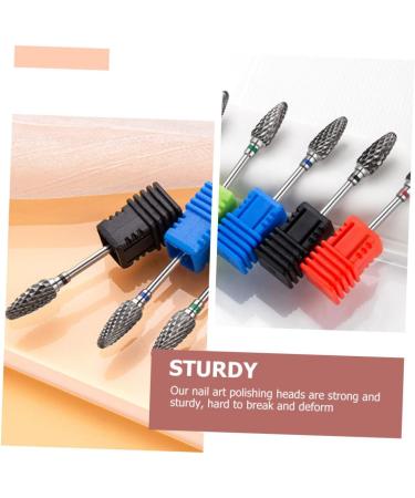HAPINARY Nail Polisher Nail Bit Professional Drill Bits Cuticle Nail Drill Bit Safety Bits for Nail Drill Nail Tools Drill Bits for Nails Multipurpose Substitute Tungsten Steel Alloy 7x1.3cm As Shown 4 - Buy Online on GoSupps.com