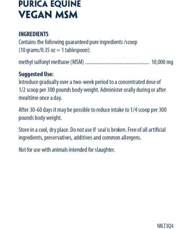 Purica Pet Pure MSM Powder - Vegan Supplement Organic Methylsulfonylmethane - 5kg 5 kg (Pack of 1) - Buy Online on GoSupps.com